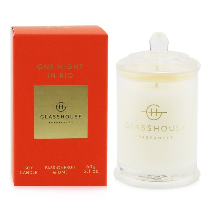 GLASSHOUSE - Triple Scented Soy Candle - One Night in Rio (Passionfruit & Lime)