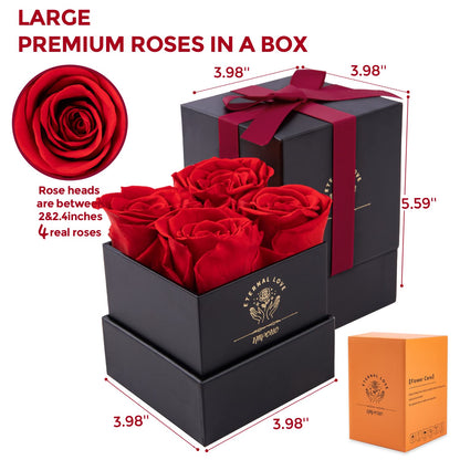 Impouo Preserved Rose, Mothers Day Roses in a Box, Forever Preserved Roses Gift for Mom, Birthday Gifts for Women/Mom/Girlfriend/Wife/Grandma/Her