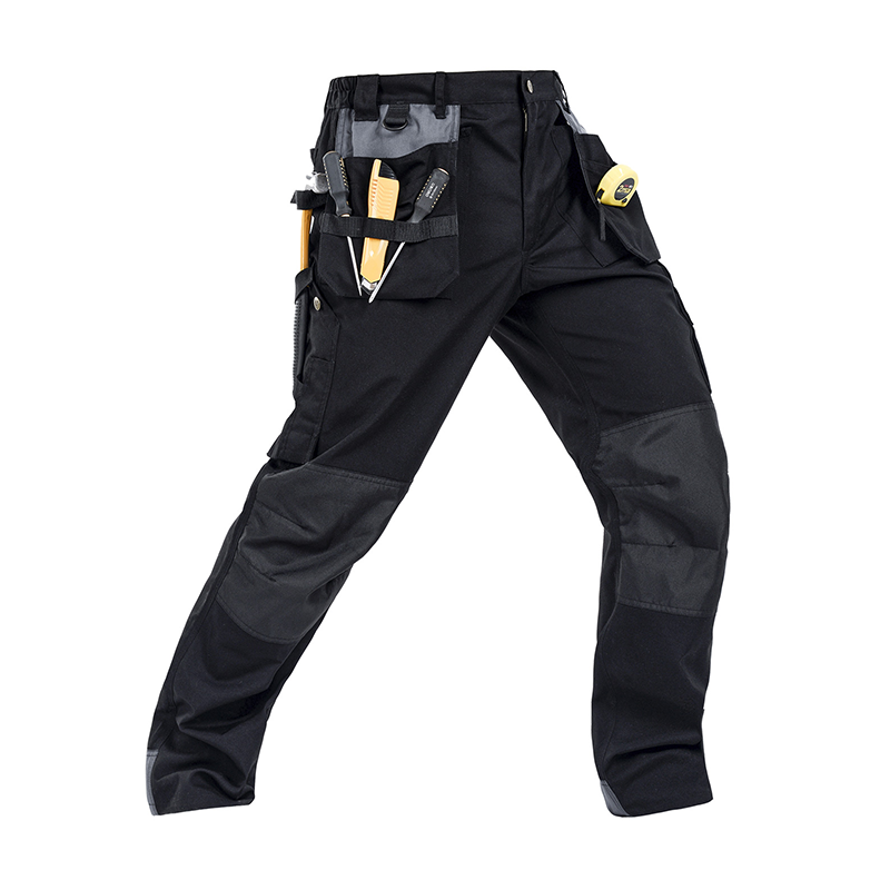 Durable Polyester Cotton Cargo Pants for Work With Knee-Reinforcing Protection,Multi-Pockets, Comfort Fit for Constructi