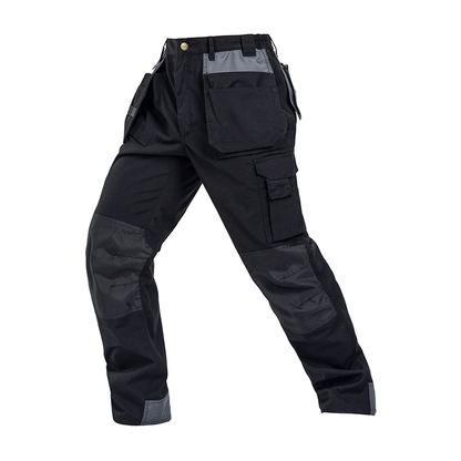 Durable Polyester Cotton Cargo Pants for Work With Knee-Reinforcing Protection,Multi-Pockets, Comfort Fit for Constructi