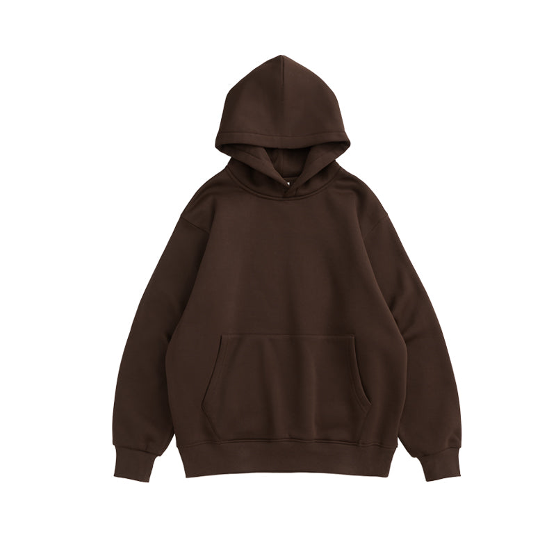 Autumn and Winter Wholesale Plain Blank 350 Grams Oversize Pullover Men's Winter Fleece Hoodie Fleece Hooded Sweater